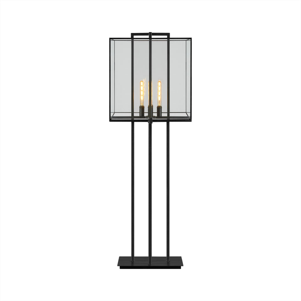 Lámpara de Mesa Americana de 4 Luces Pantalla Vidrio Claro - Casa-Armida-Store