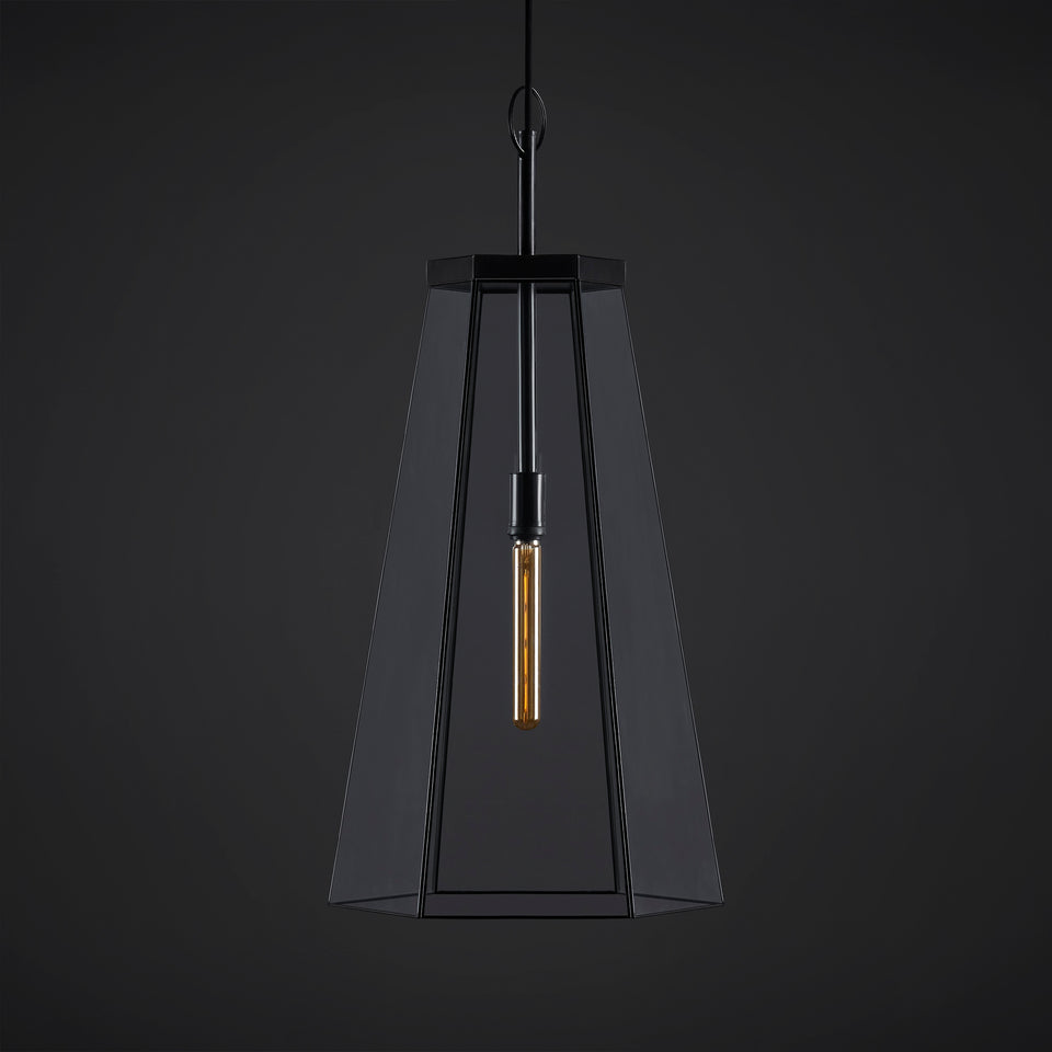 Lámpara Colgante Francisco Grande en Vidrio Claro