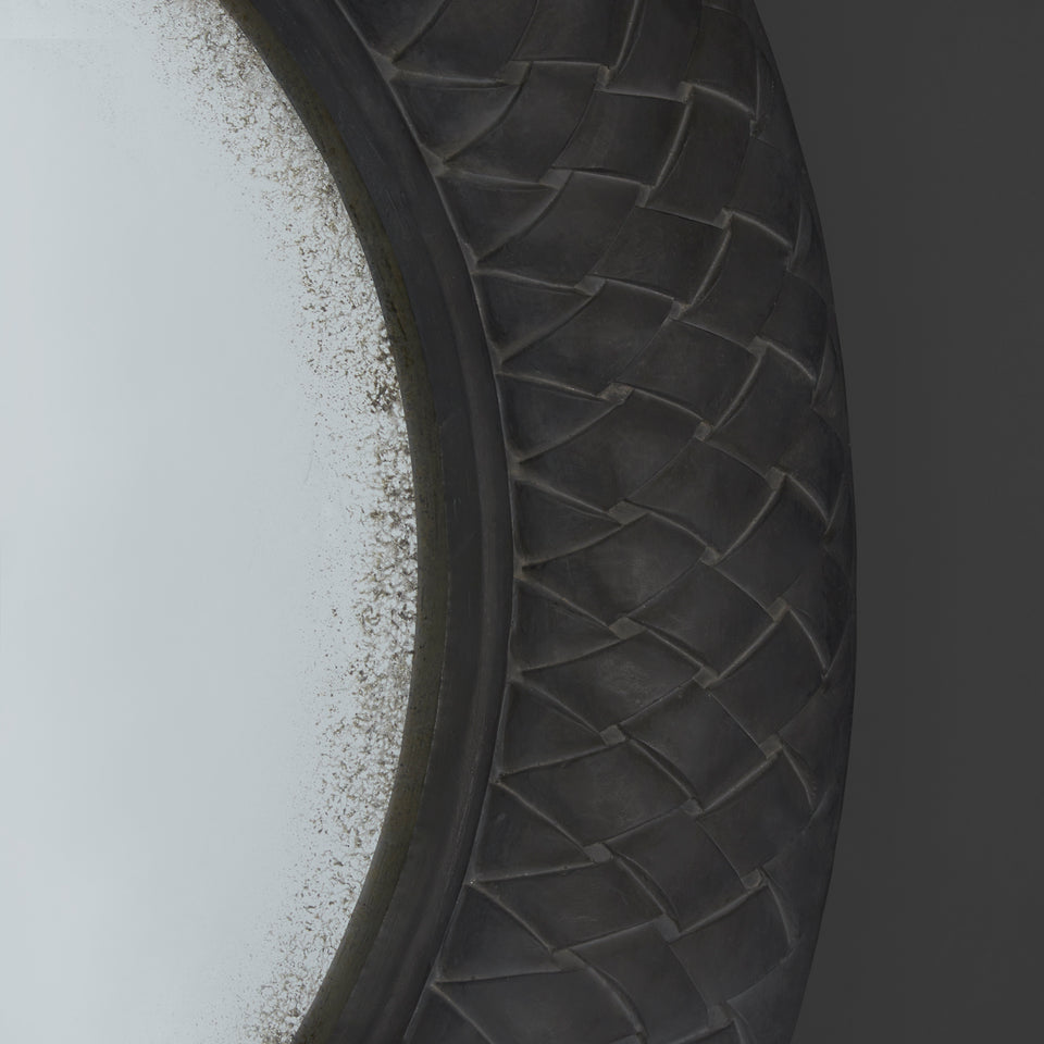 Marco Espejo Tejido Round Frame - Casa-Armida-Store