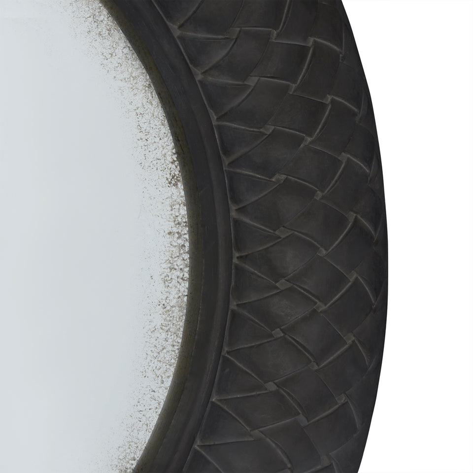 Marco Espejo Tejido Round Frame - Casa-Armida-Store