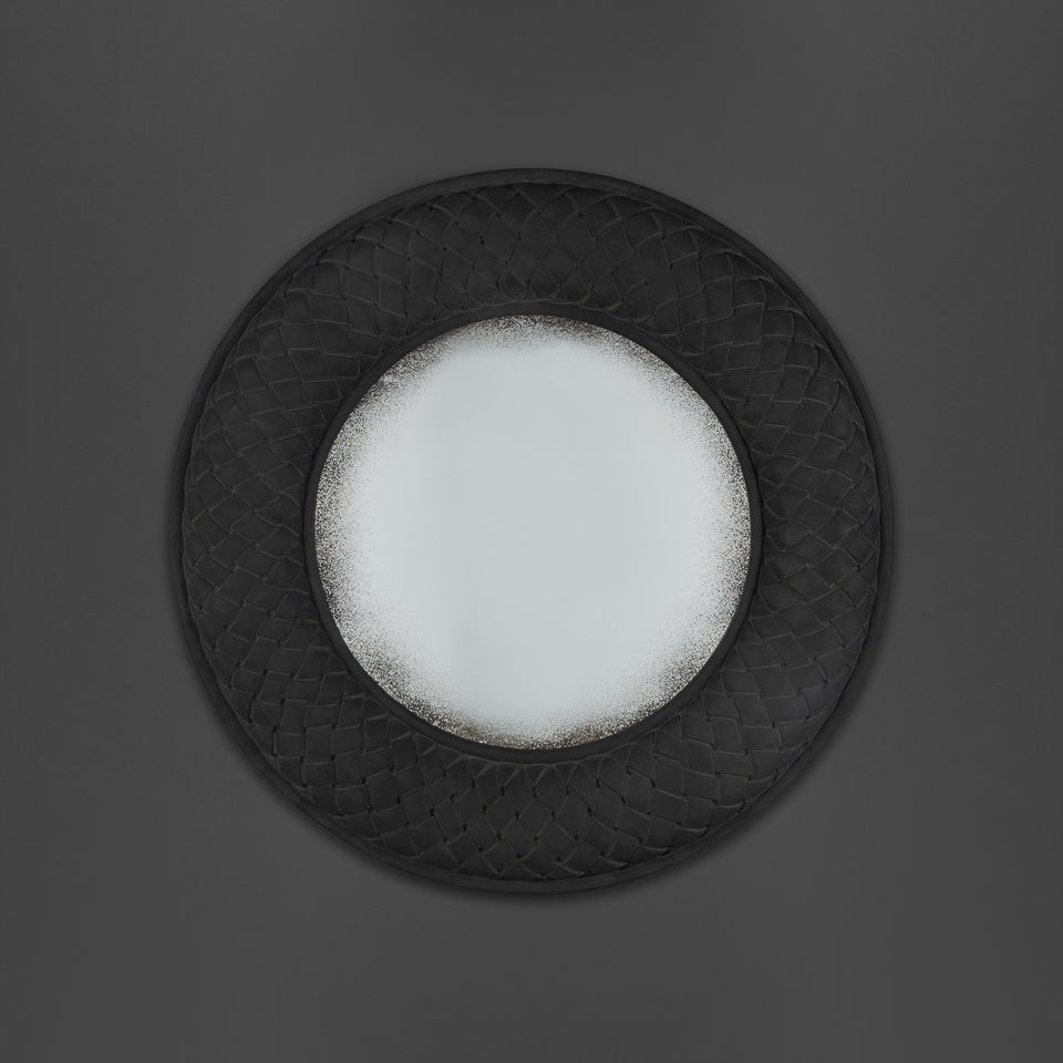 Marco Espejo Tejido Round Frame - Casa-Armida-Store