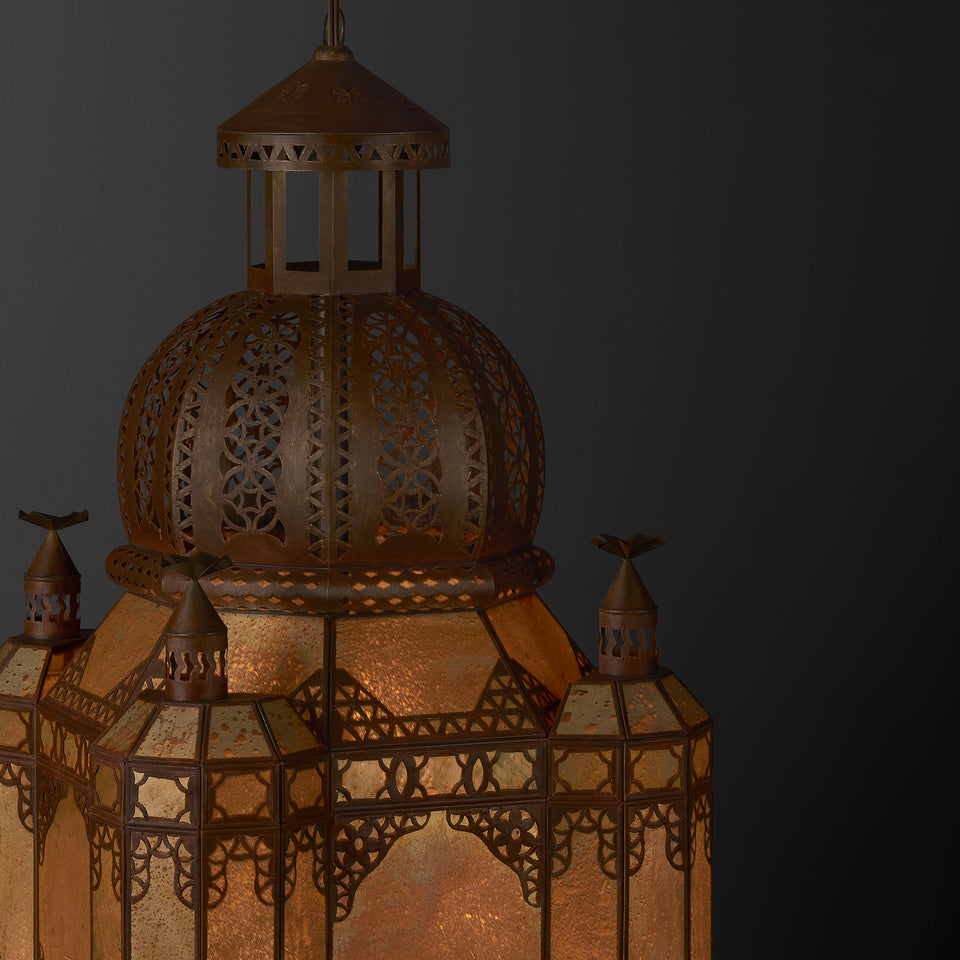 Lámpara Colgante 4 Pilares Grande 2 Pisos de 6 luces