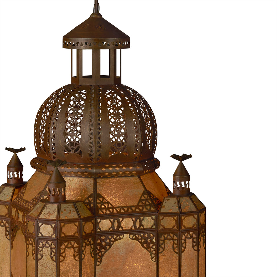 Lámpara Colgante 4 Pilares Grande 2 Pisos de 6 luces