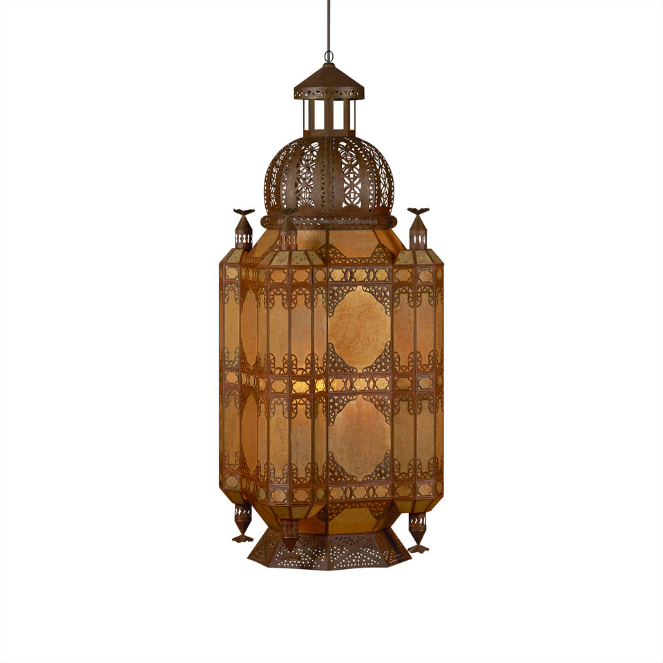 Lámpara Colgante 4 Pilares Grande 2 Pisos de 6 luces