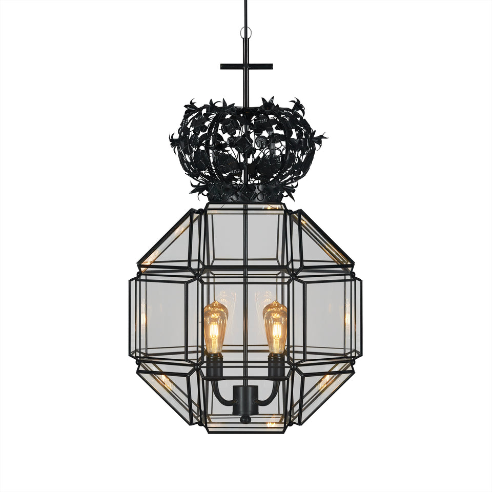 Lámpara Colgante Elisheva Mediana con Corona 4 L - Casa-Armida-Store