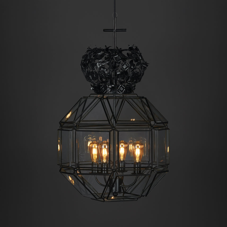 Lámpara Colgante Elisheva Mediana con Corona 4 L