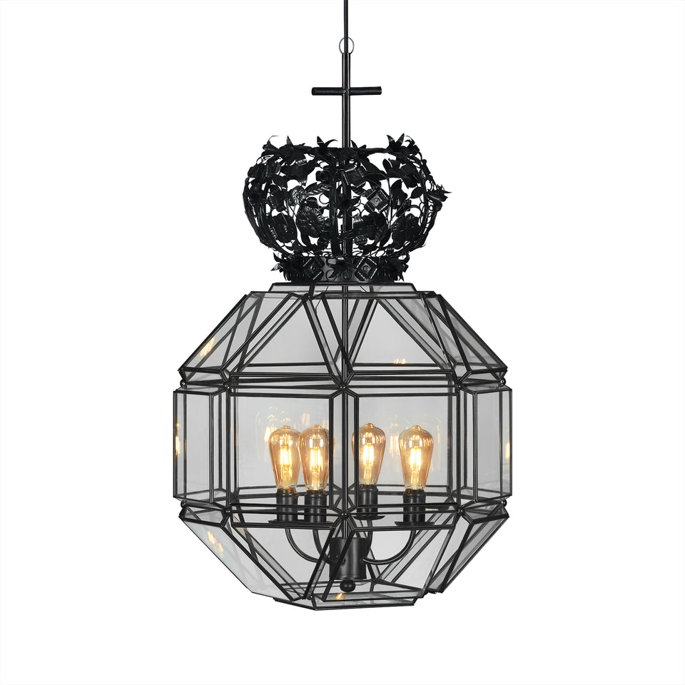 Lámpara Colgante Elisheva Mediana con Corona 4 L - Casa-Armida-Store