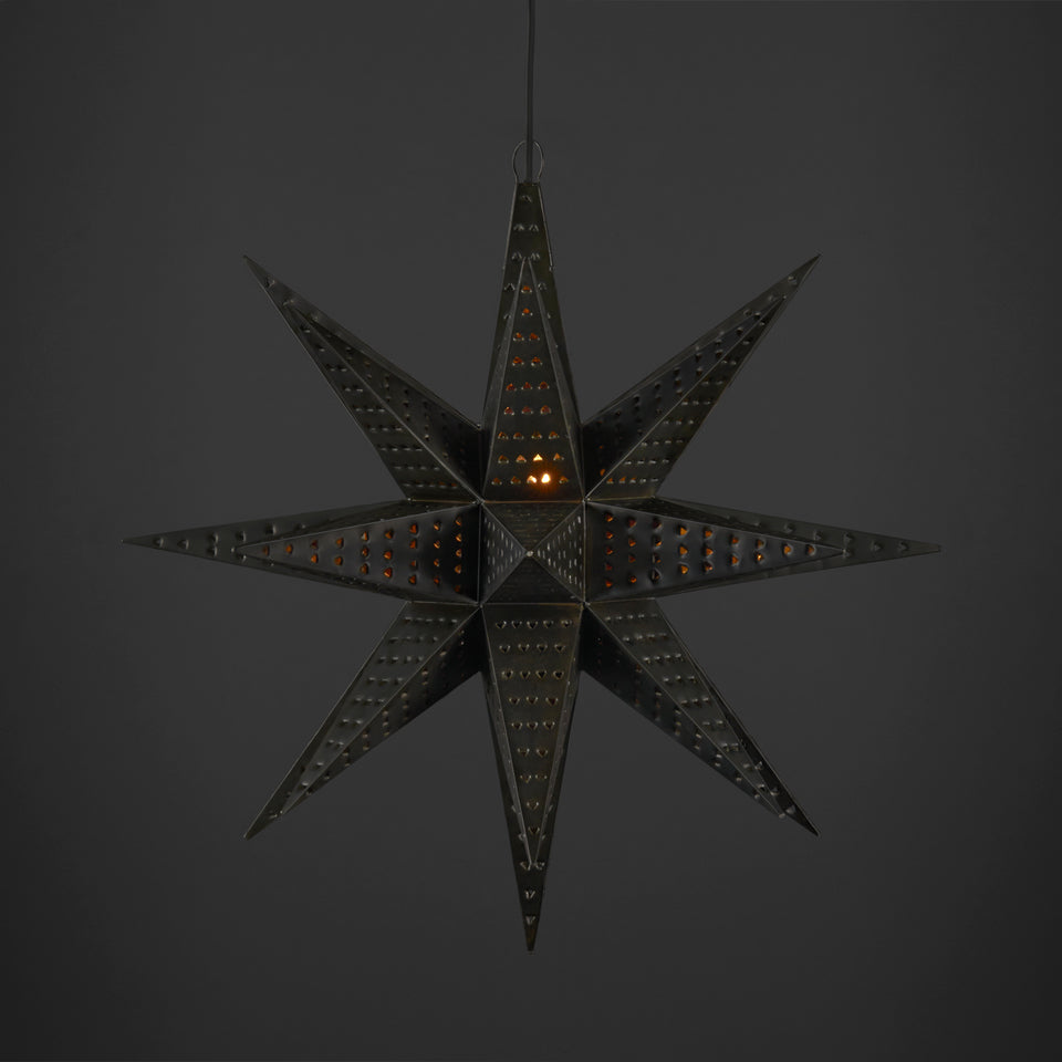 Lámpara Colgante Estrella Calada de 65 cms.