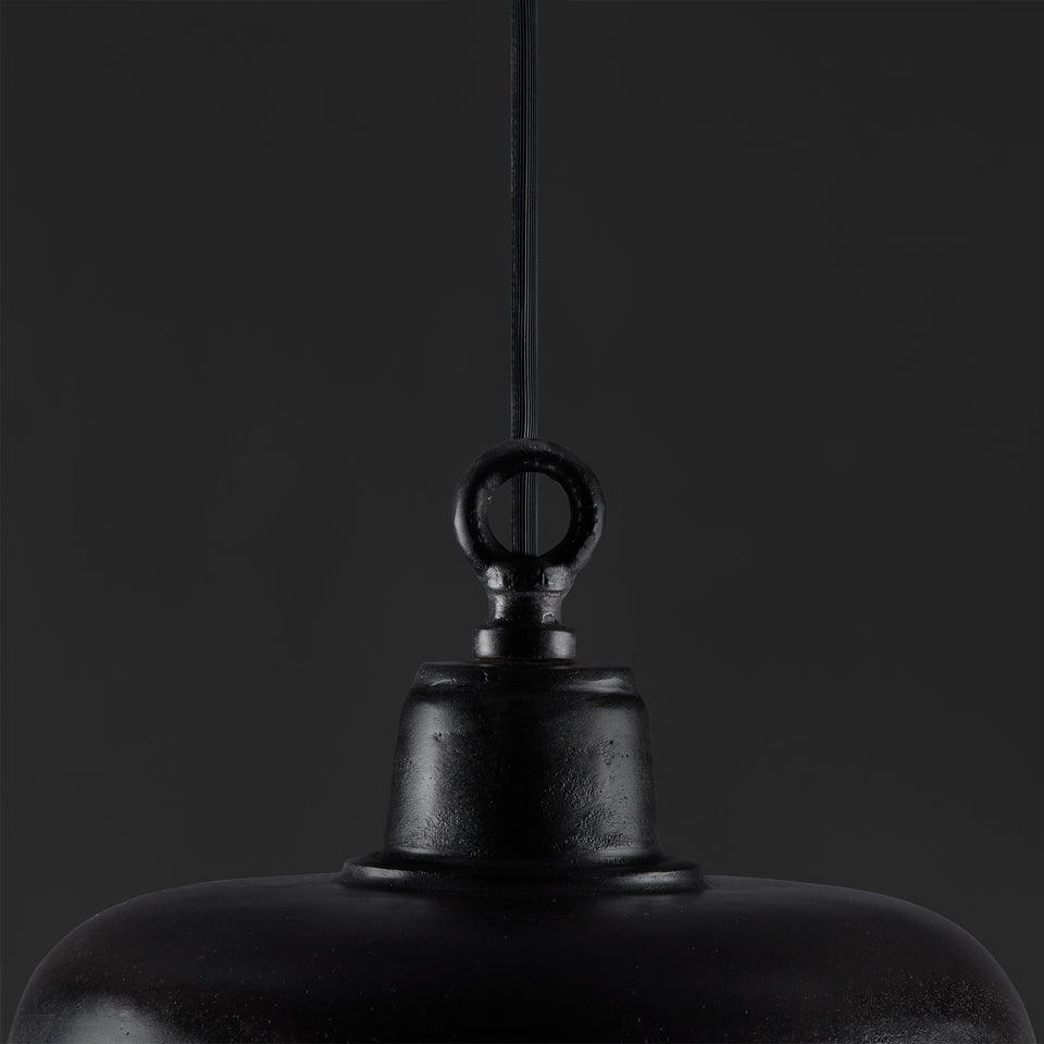 Lámpara colgante, Odrey suspendida de techo 1.0/7.0/1.0, rosetón saliente  negro, negro, Ø15cm, H12.5cm - Wever & Ducré - Luminarias Nedgis